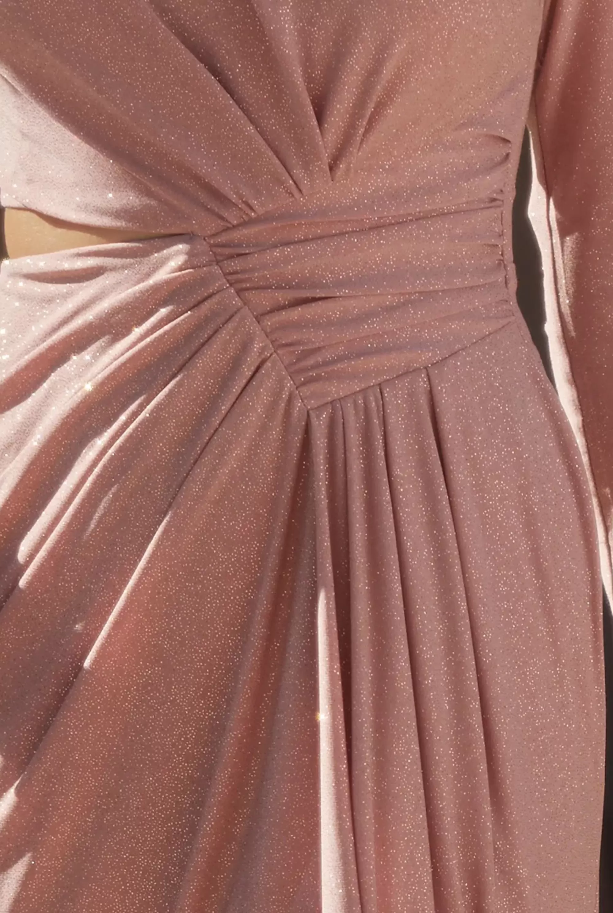 Flash Sale Bizim - Maxi Dress With Asymmetrical Neckline, Draping And Elegant Fronts Women New Year'S Eve