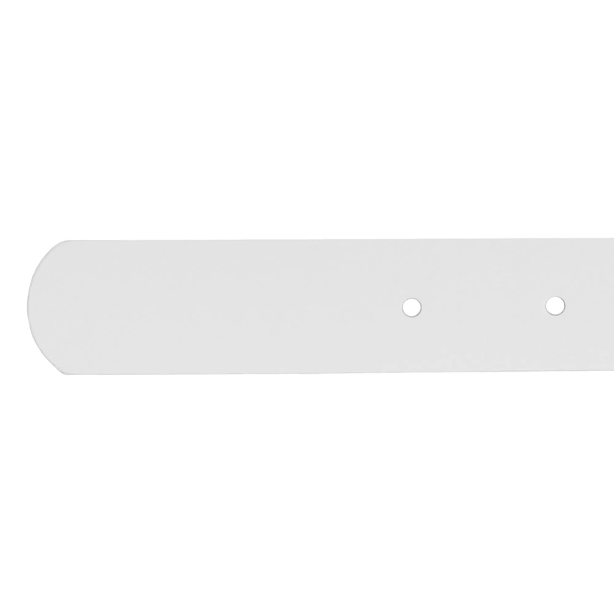 New Charo Belt - Elegant White Leather Belt With Gold Buckle And Lou Logo. Women Belts