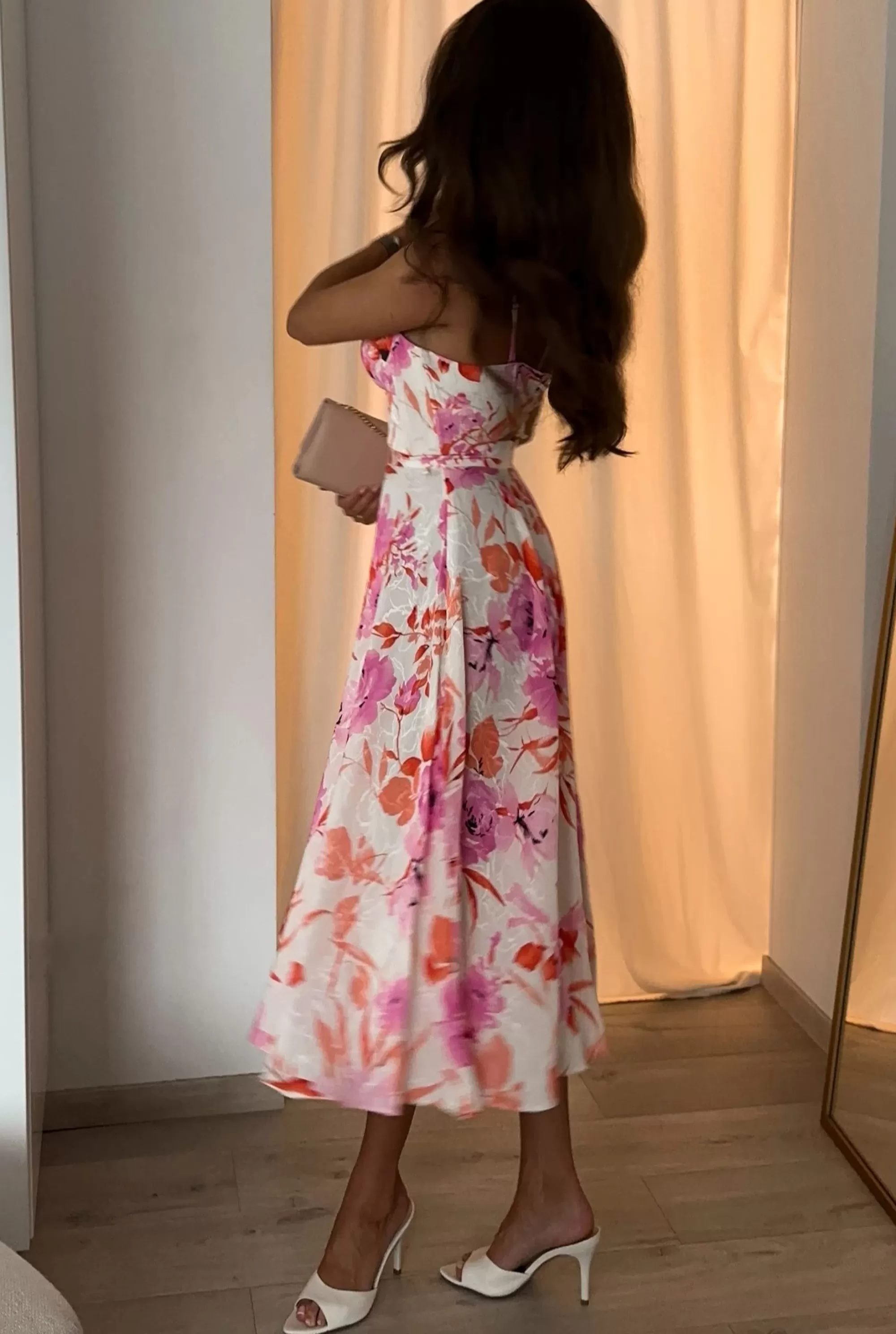 Sale Donatella - Skirt + Bralet Set With Corset Neckline In Floral Pattern Women Every Day