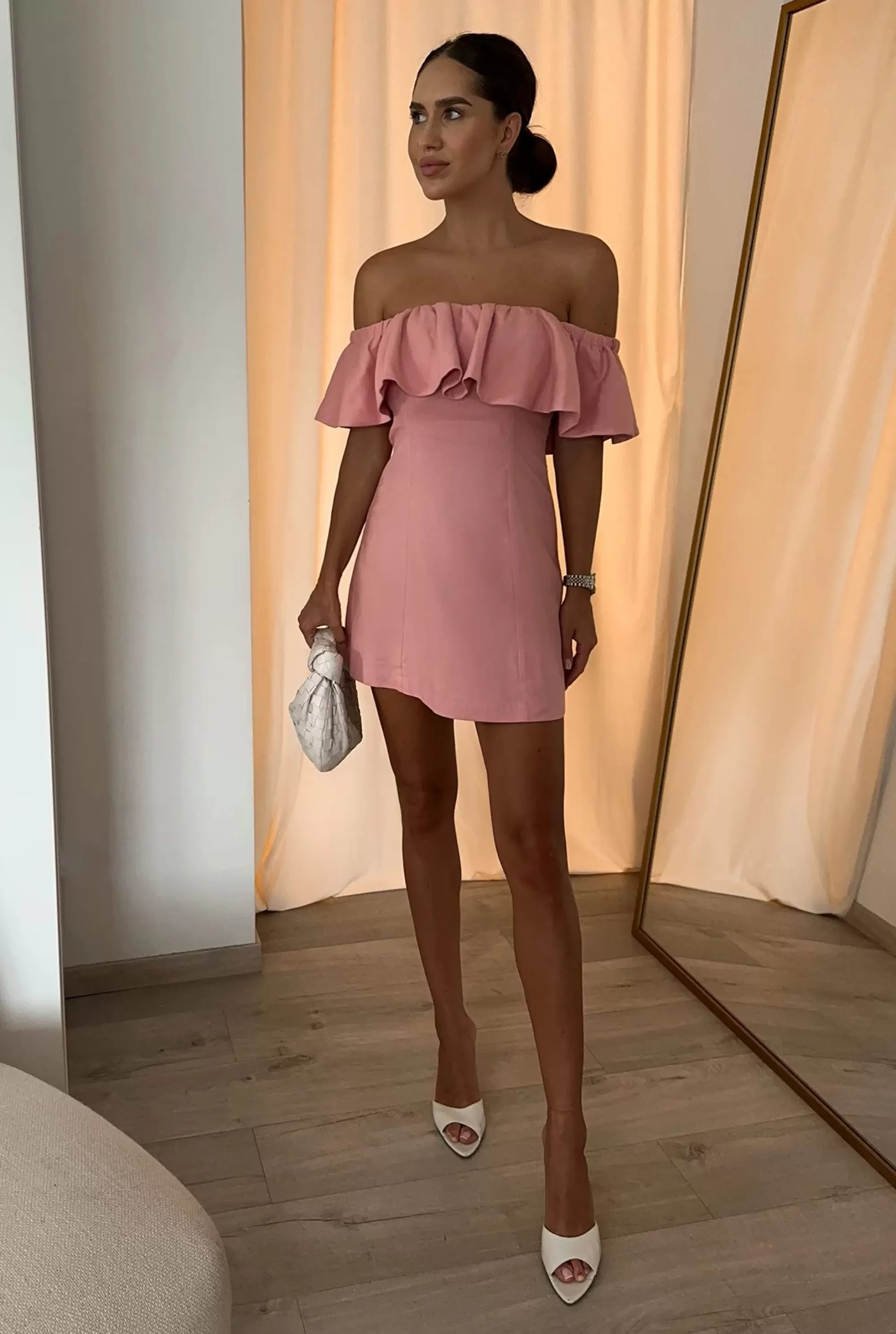 Hot Isidora - Exclusive Mini Dress In A Shade Of Powder Pink Women Every Day