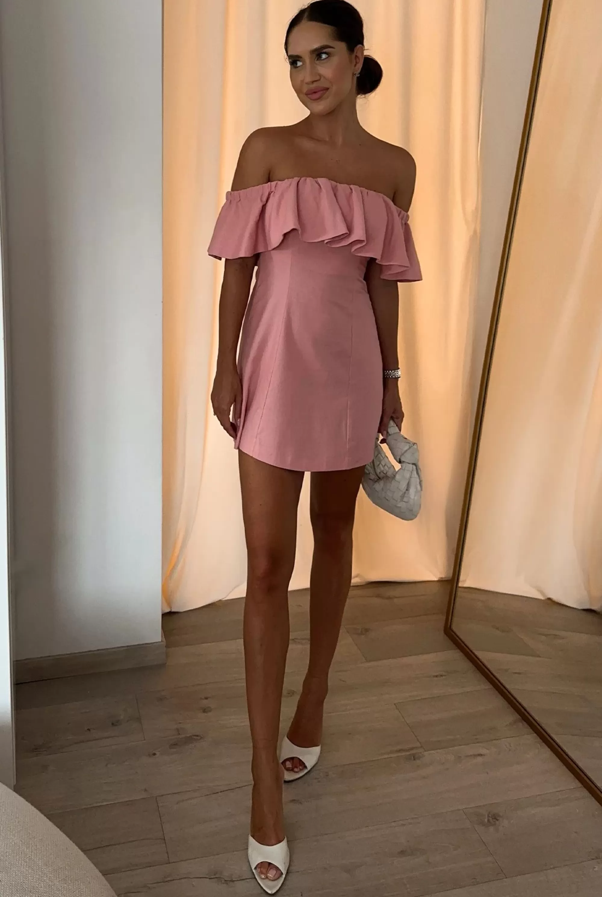 Hot Isidora - Exclusive Mini Dress In A Shade Of Powder Pink Women Every Day