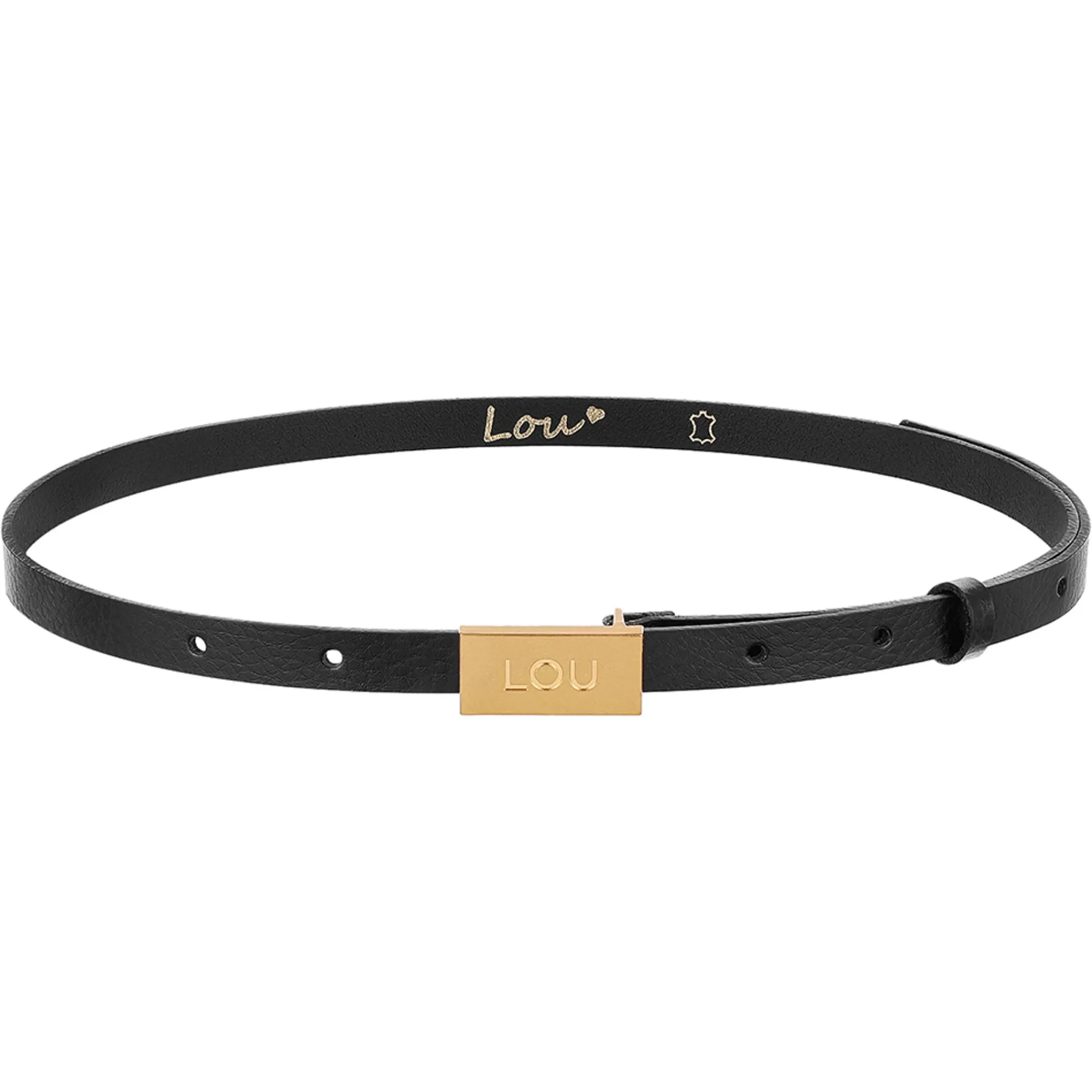 Cheap Lita Belt - Elegant Black Women'S Belt With Gold Lou Buckle Women Belts