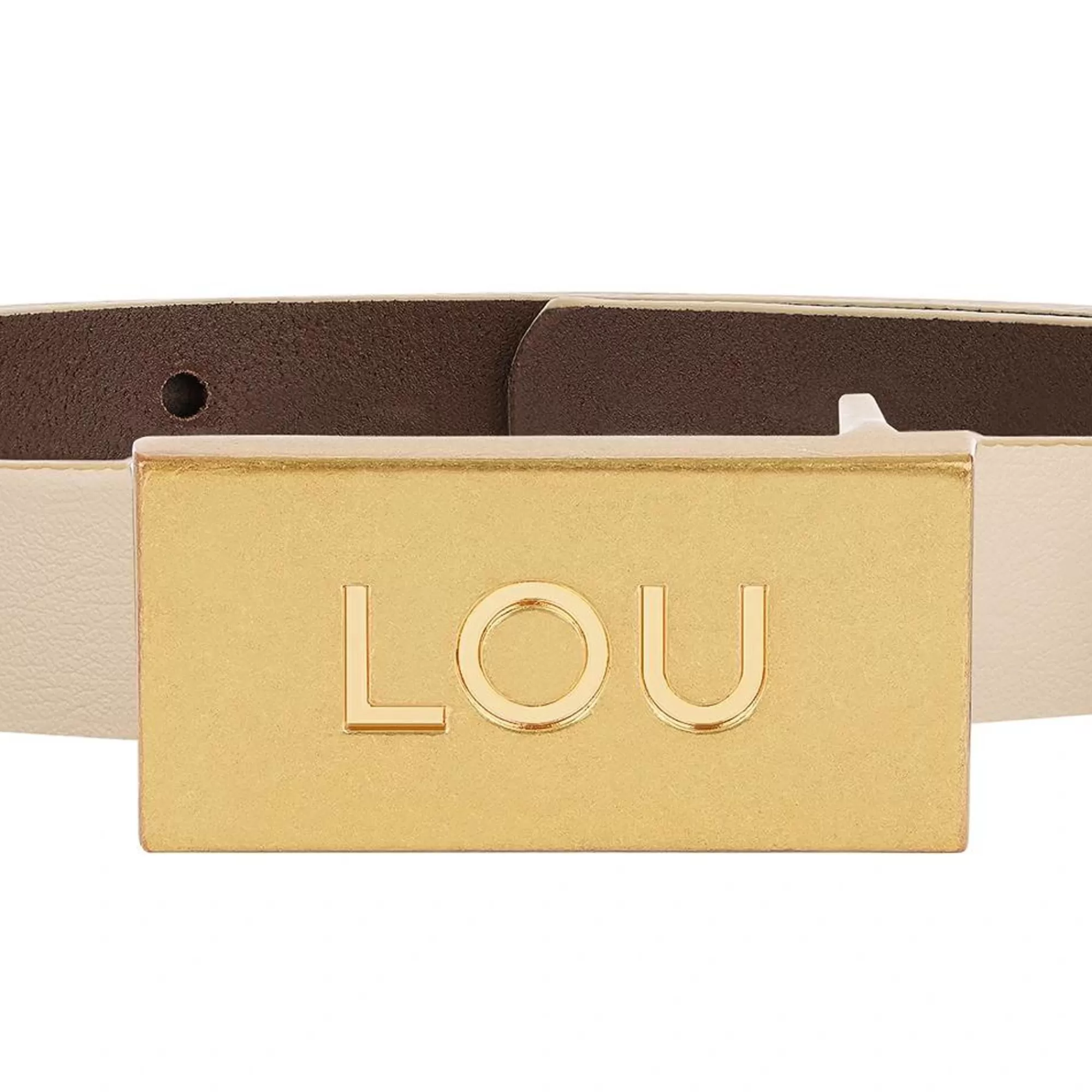 Best Lita Belt - Women'S Belt In Ecru Shade With Exclusive Gold Buckle. Women Belts