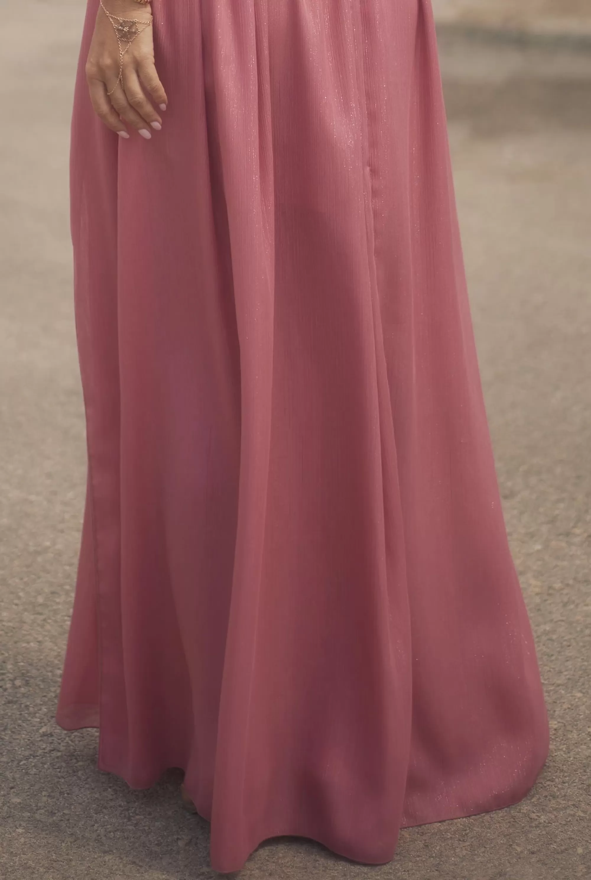 Hot Maribel - Maxi Dress In Coral Color Women Christening