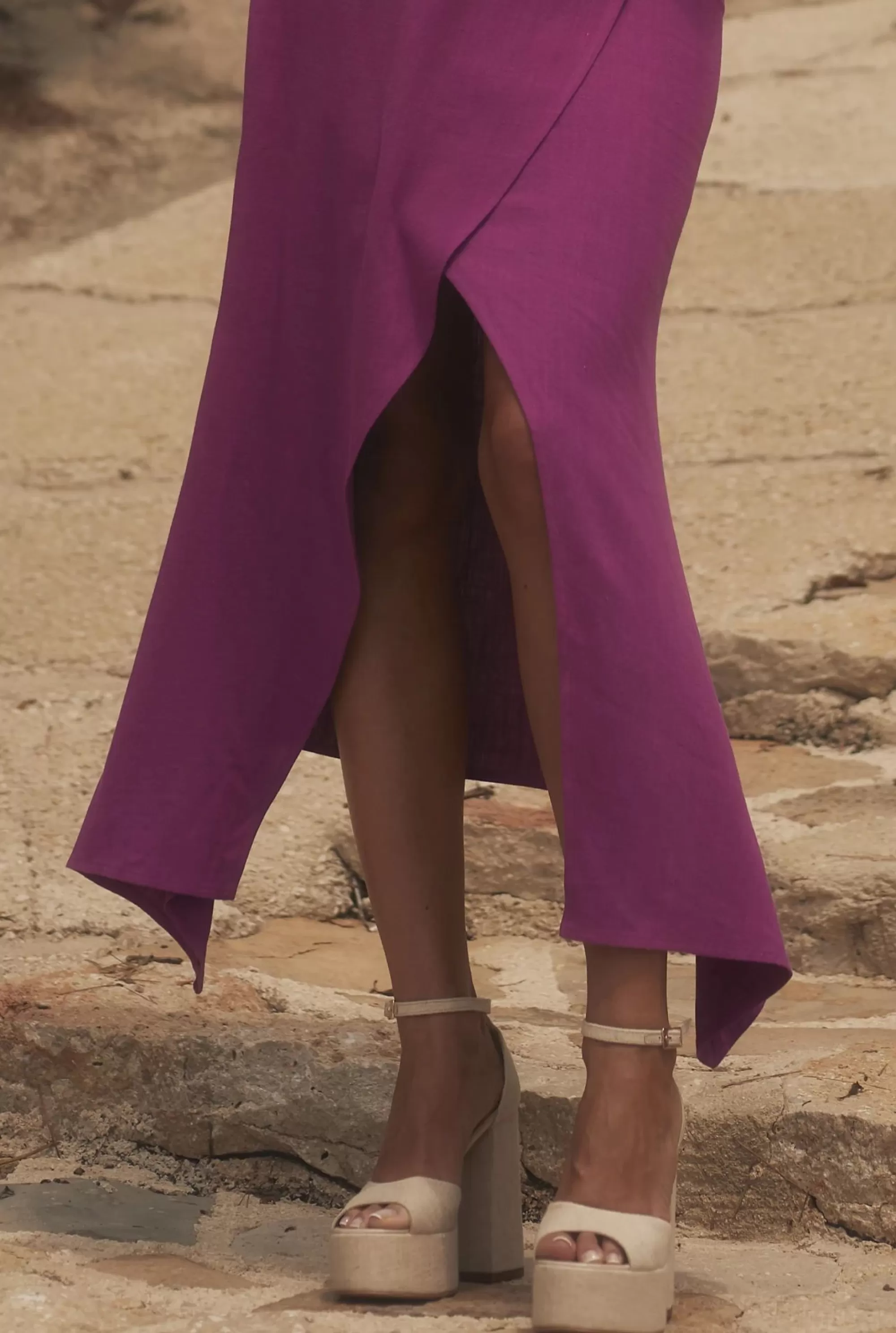 Hot Medea - Set Of Corset And Midi Skirt In Fuchsia Color Women Every Day