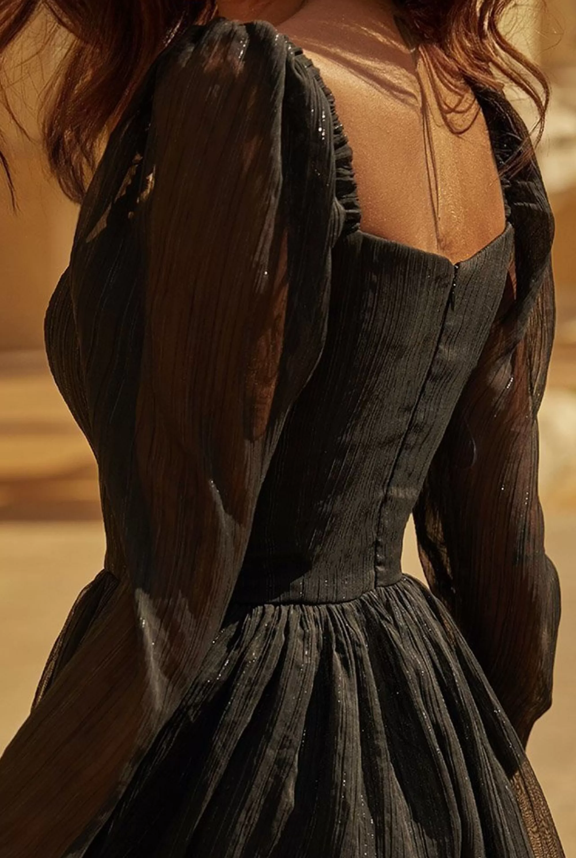 New Pasola Black - A Flared Dress With A Subtle Sparkle In A Shade Of Black Women Wedding