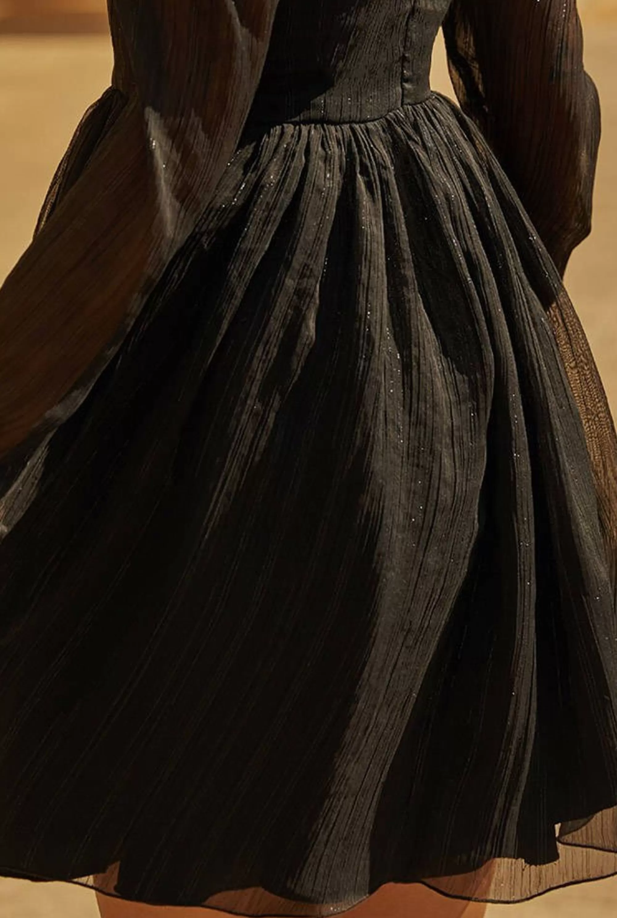 New Pasola Black - A Flared Dress With A Subtle Sparkle In A Shade Of Black Women Wedding