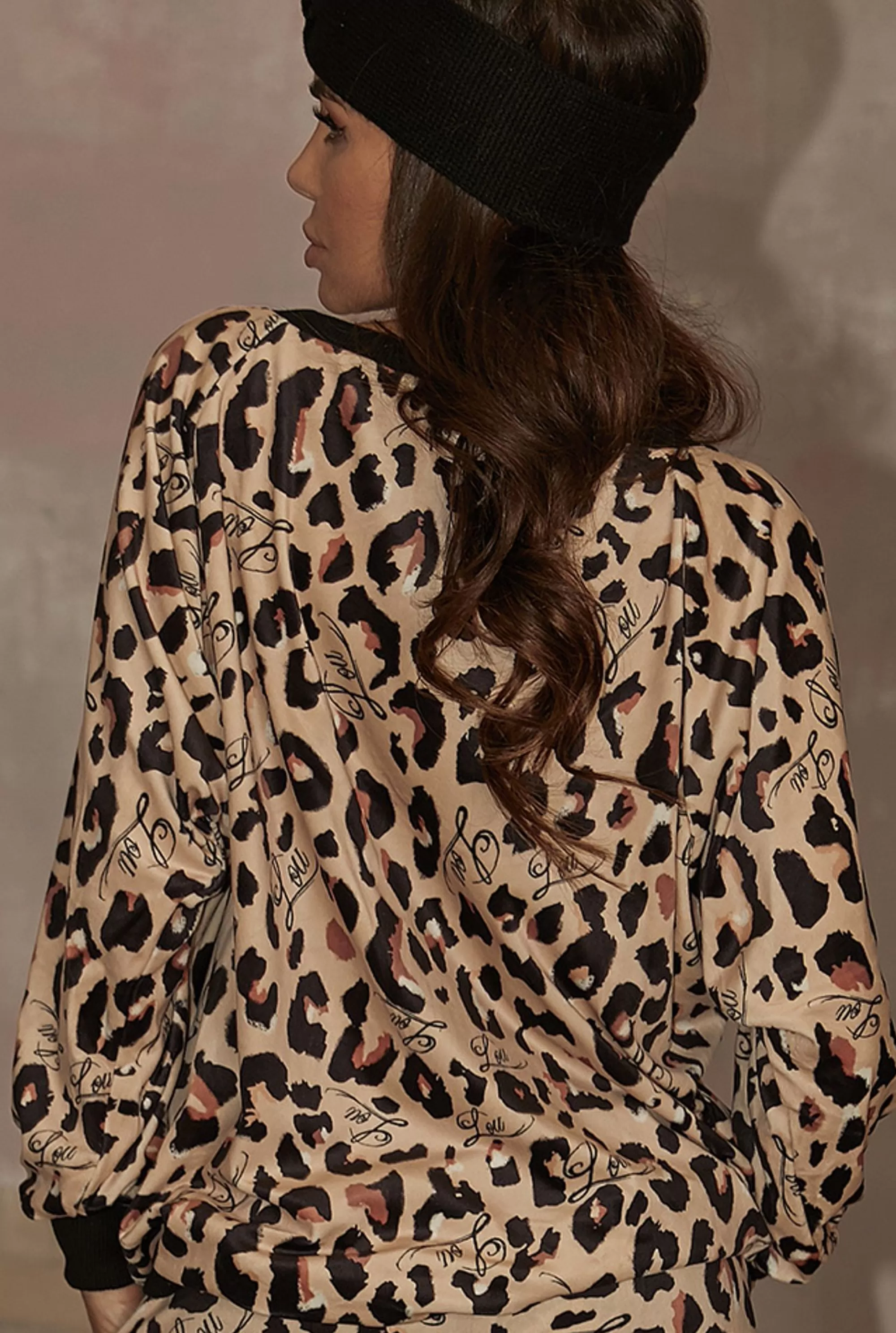 Discount Tracksuit Mouros - Velor Tracksuit With A Loose Cut In A Leopard Print Women Sets
