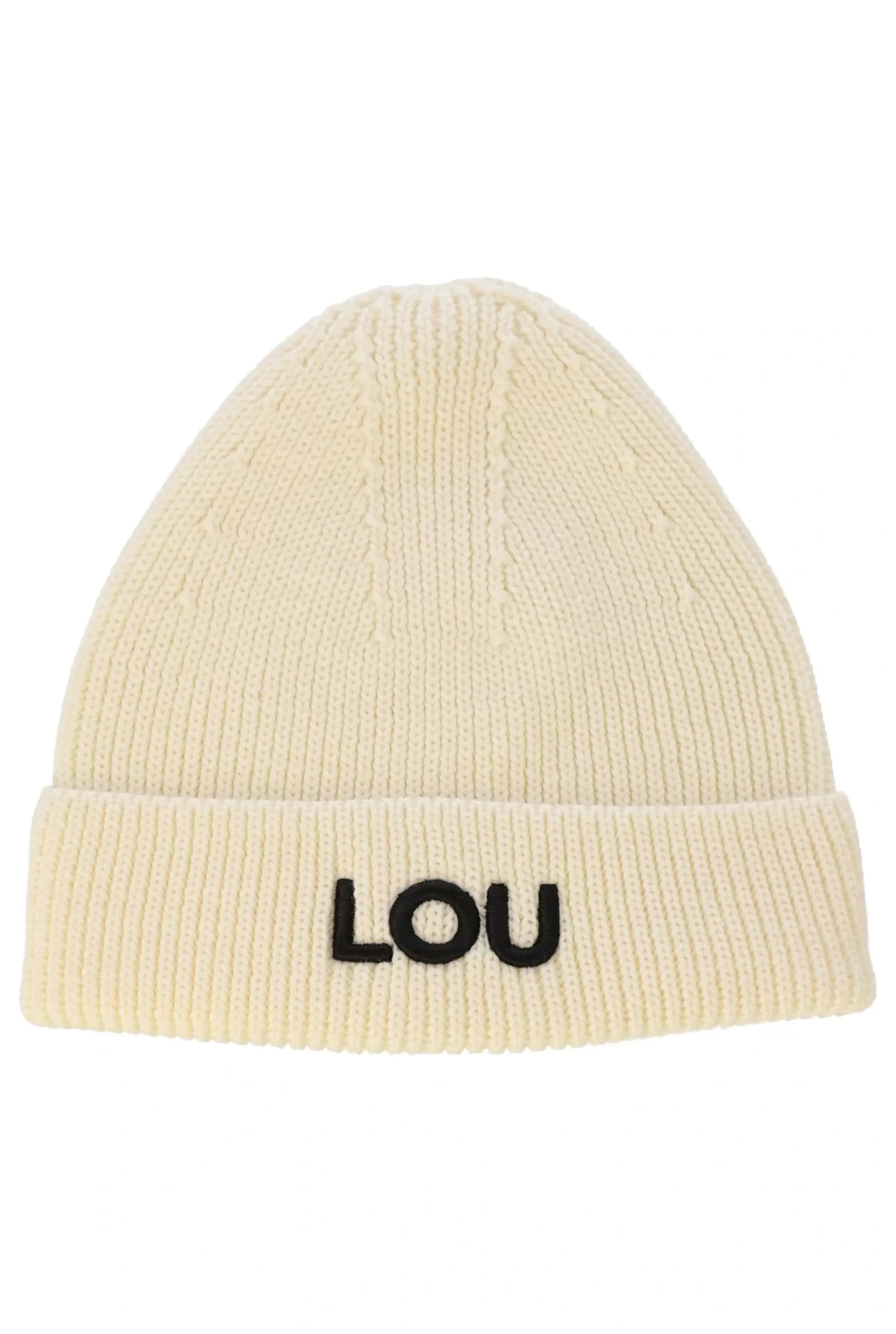Cheap Winter Beanie With Lou Logo In Ecru Color Women Winter Hats