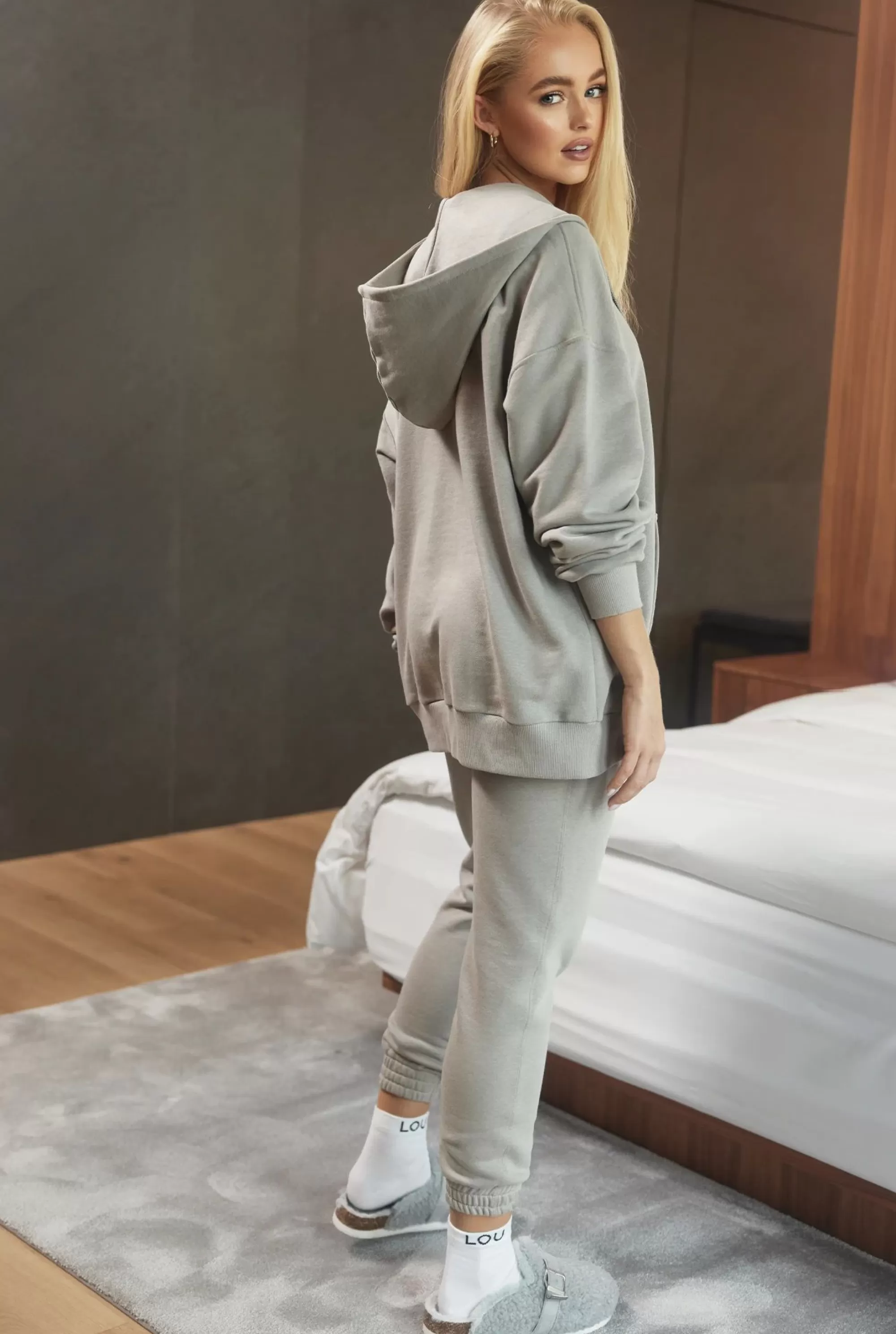 Online Zorca Zip - Ash-Colored Hoodie Women Tracksuits