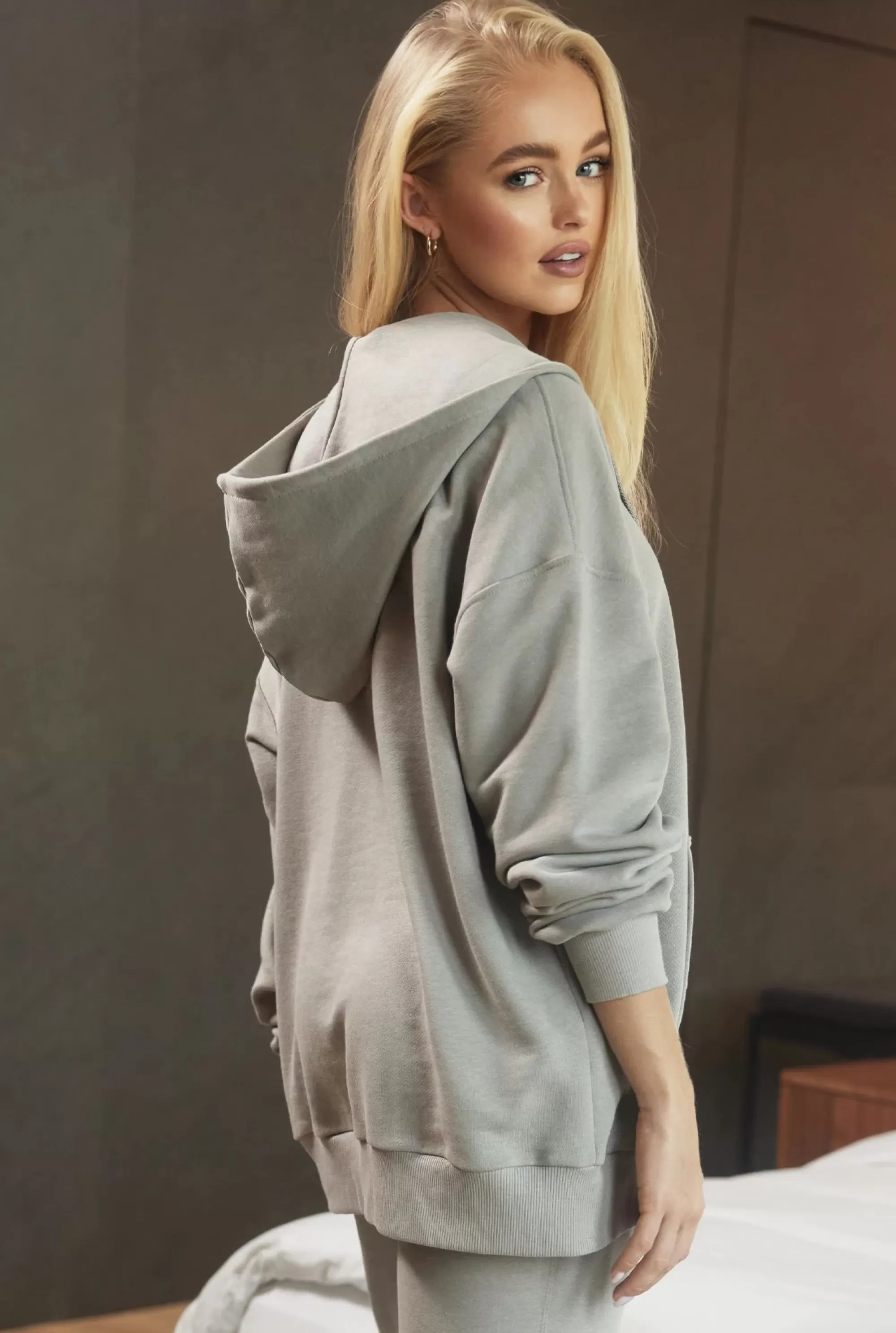 Clearance Zorca Zip Ash-Colored Set Women Tracksuits